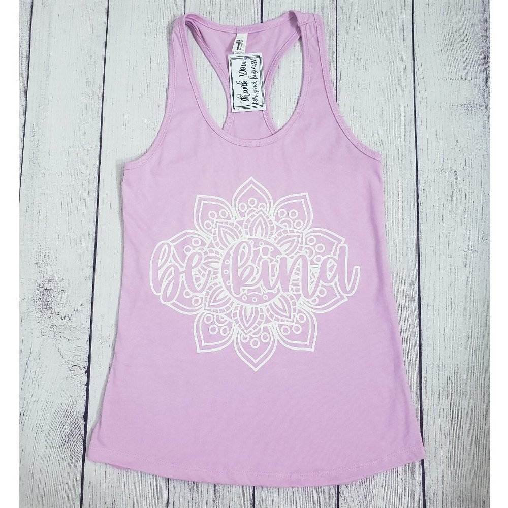 Lilac "Be Kind" Racerback Tank Top